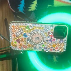 Decorative Rhinestone Phone Case - Multicolor